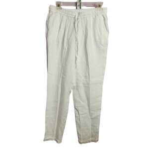 J CREW 100% Linen Women’s Drawstring White Pants, size 8T